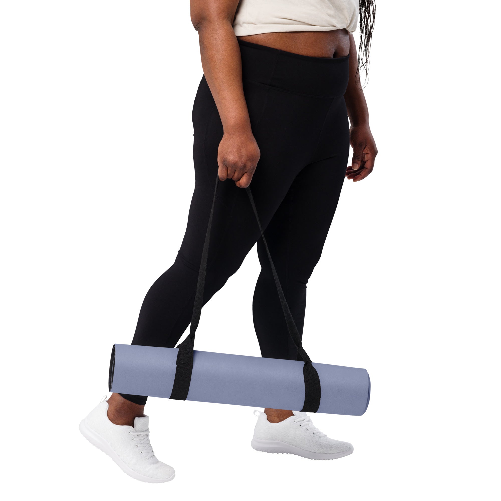 Pale Iris Natural Rubber Yoga Mat | Non-Toxic & Eco-Friendly | Eco Black