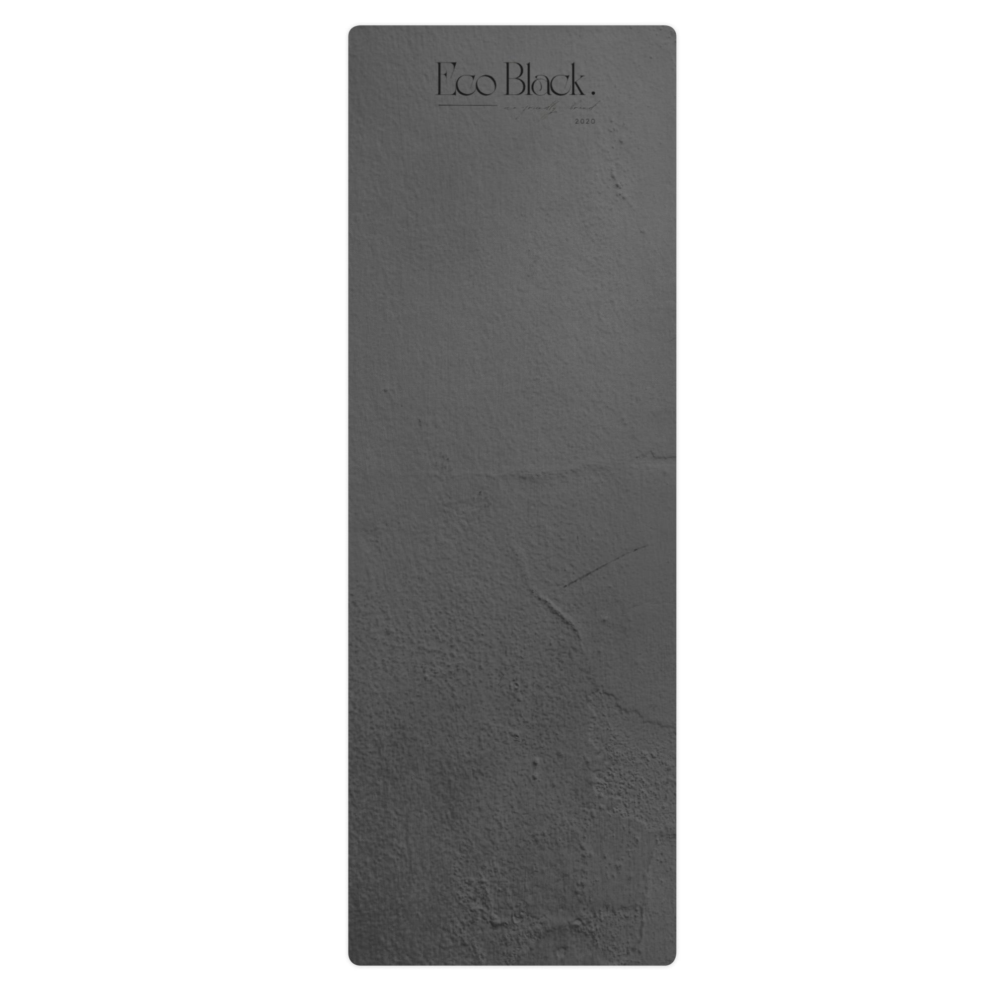 Eco Black Dark gray natural rubber yoga mat with Suede top 