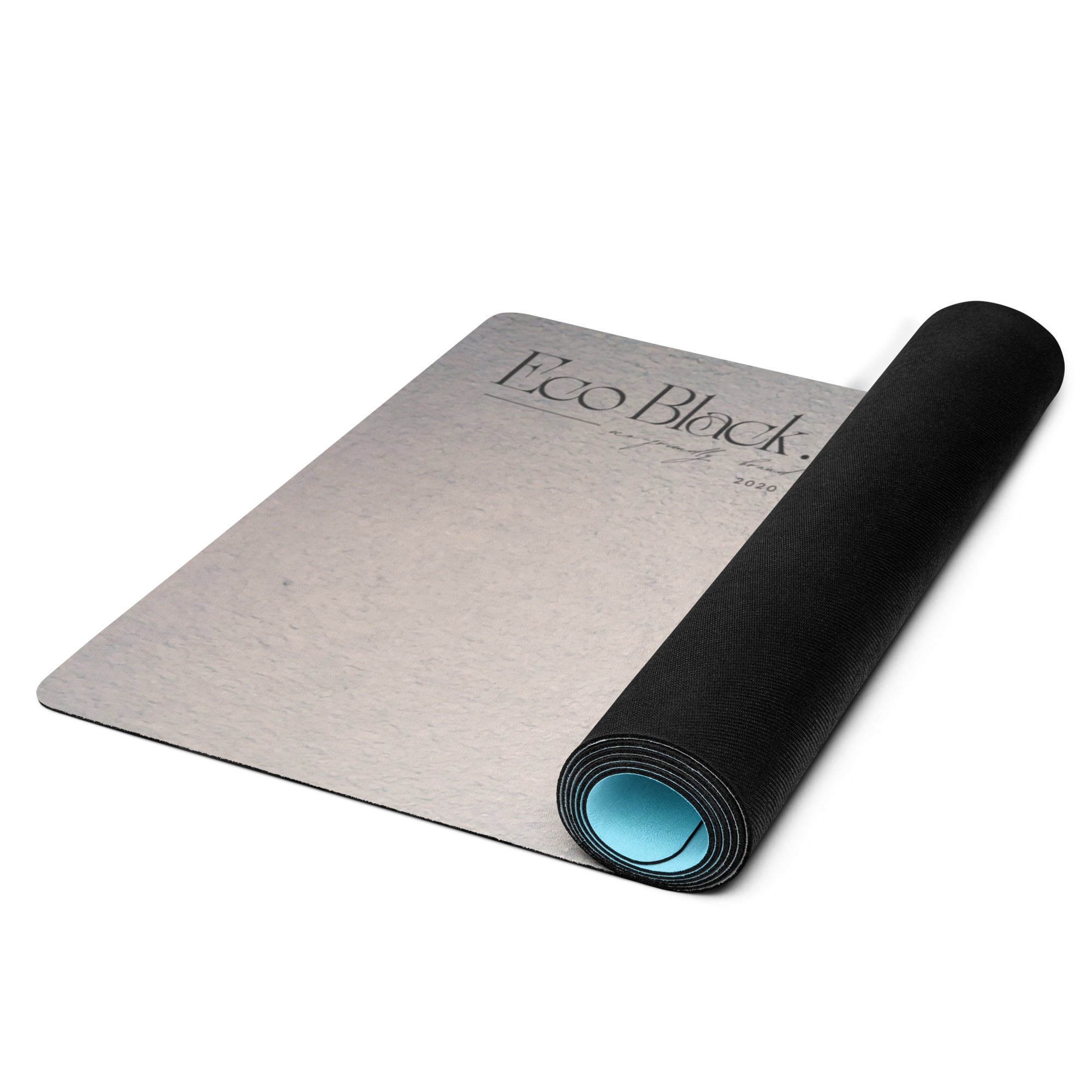 Azure Calm Natural Rubber Yoga Mat | Non-Toxic & Eco-Friendly | Eco Black