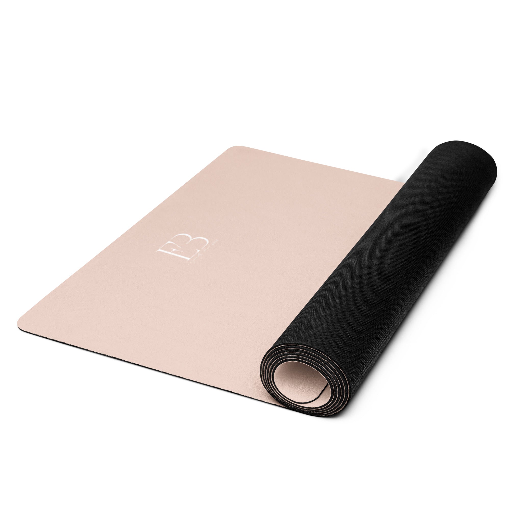 Blushing Petal Natural Rubber Yoga Mat | Non-Toxic & Eco-Friendly | Eco Black