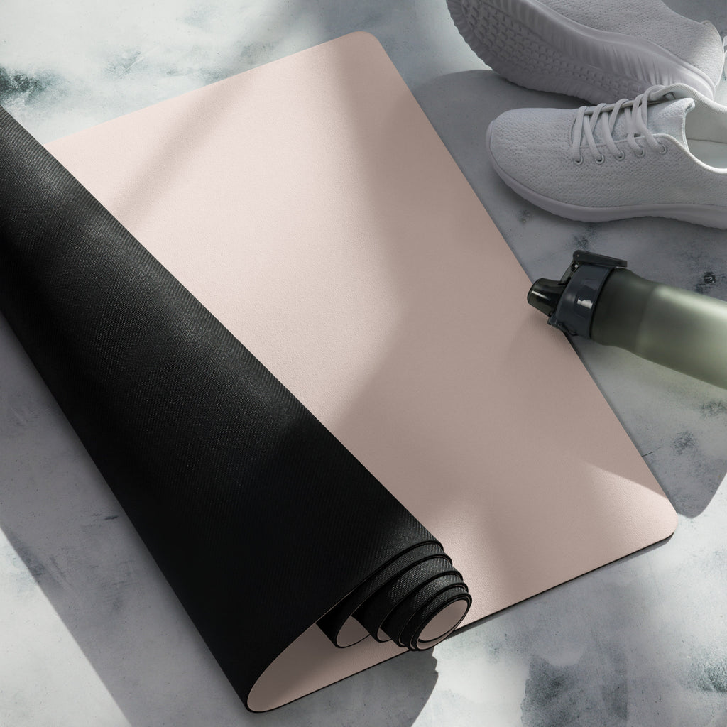 Blushing Petal Natural Rubber Yoga Mat | Non-Toxic & Eco-Friendly | Eco Black