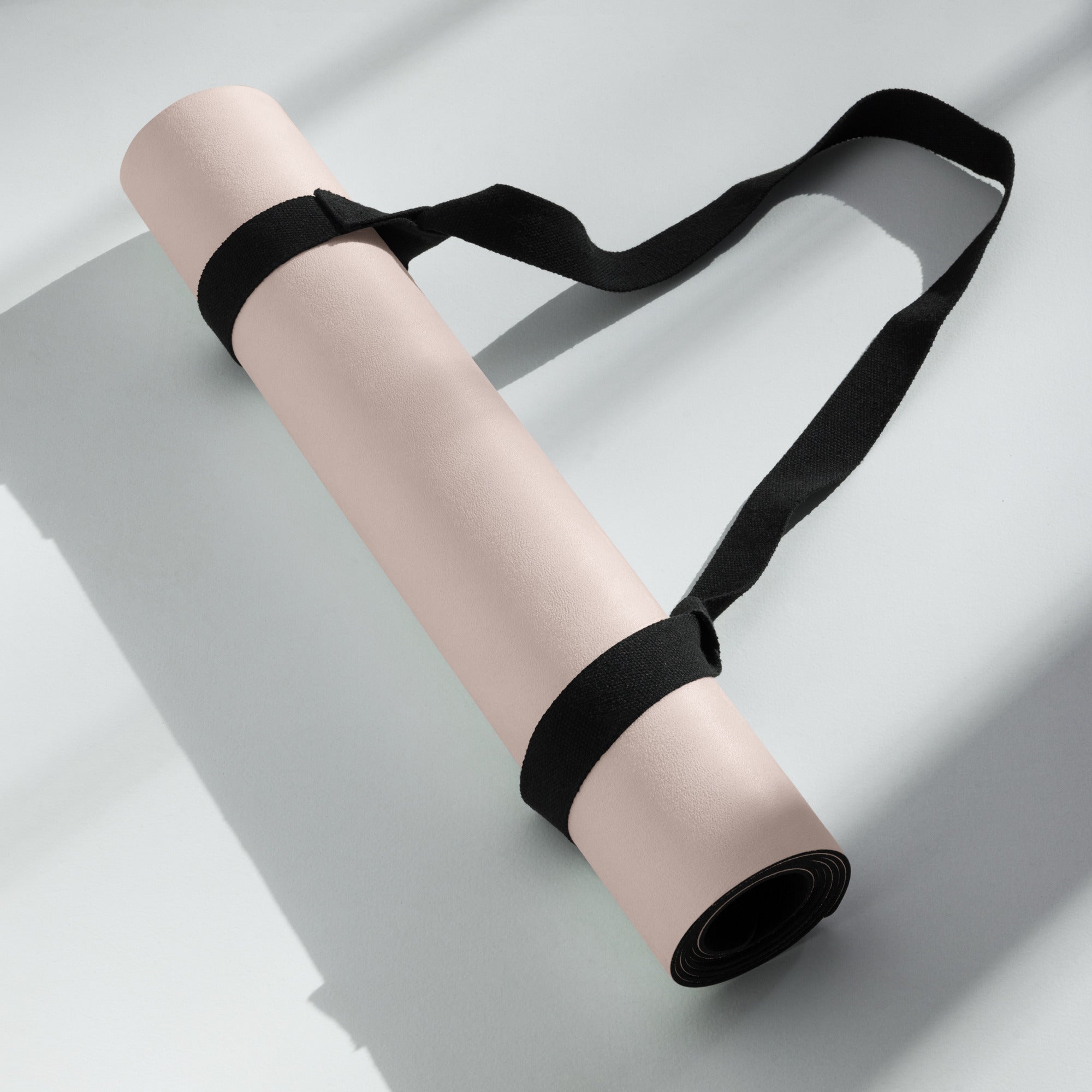Blushing Petal Natural Rubber Yoga Mat | Non-Toxic & Eco-Friendly | Eco Black