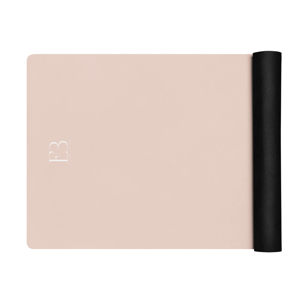Blushing Petal Natural Rubber Yoga Mat | Non-Toxic & Eco-Friendly | Eco Black