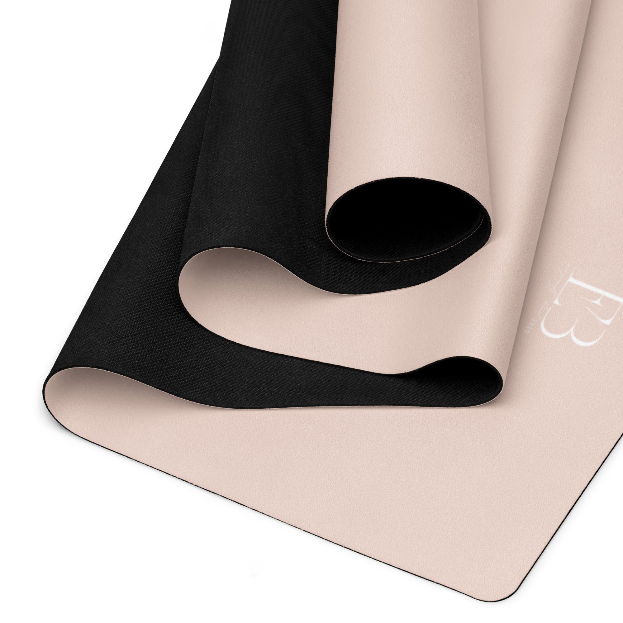 Blushing Petal Natural Rubber Yoga Mat | Non-Toxic & Eco-Friendly | Eco Black
