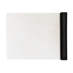 Yoga mat with light caramel wash finish and black rolled edge