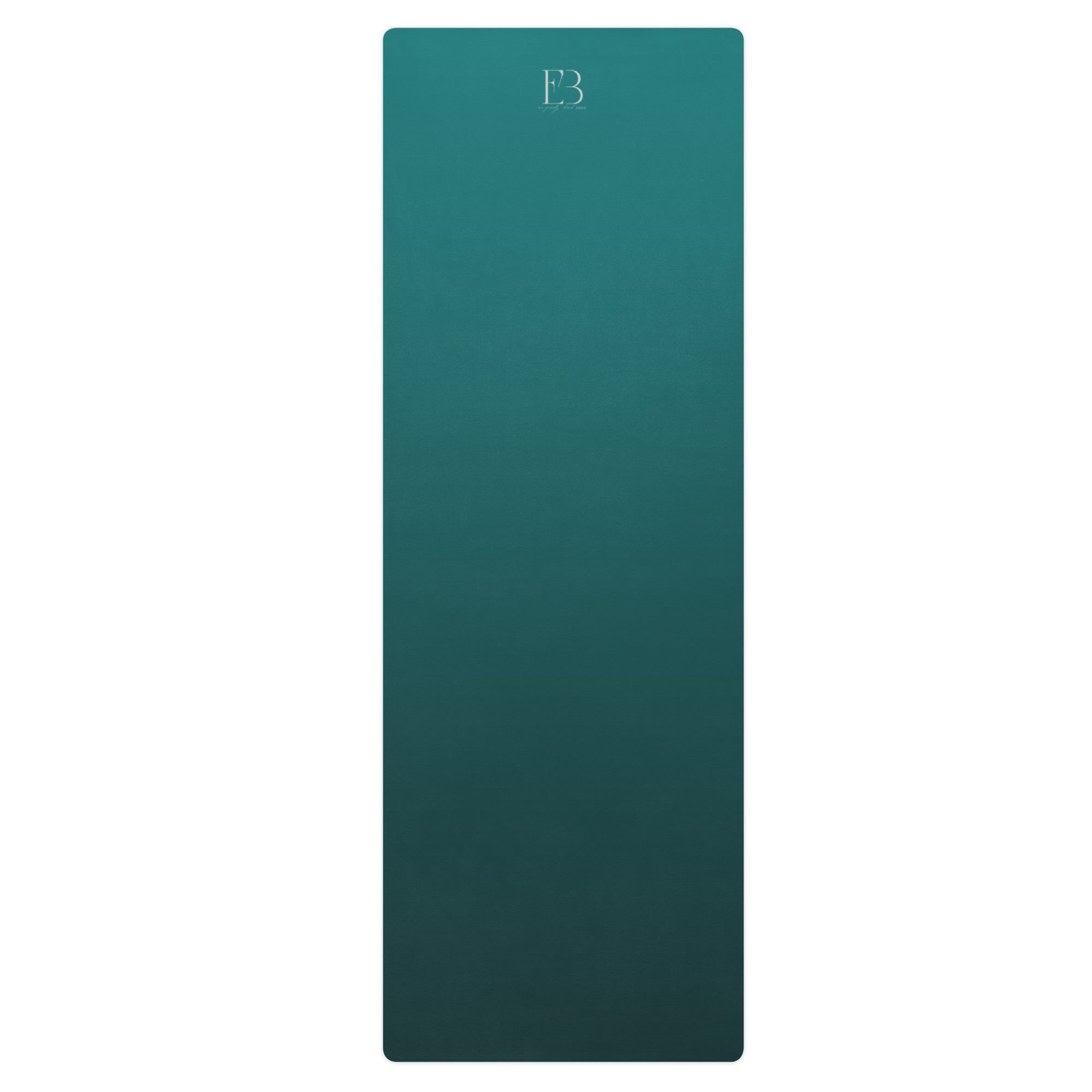 Deep Teal Natural Rubber Yoga Mat | Non-Toxic & Eco-Friendly | Eco Black