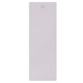 Lavender natural rubber yoga mat, plain rectangular design with logo on top