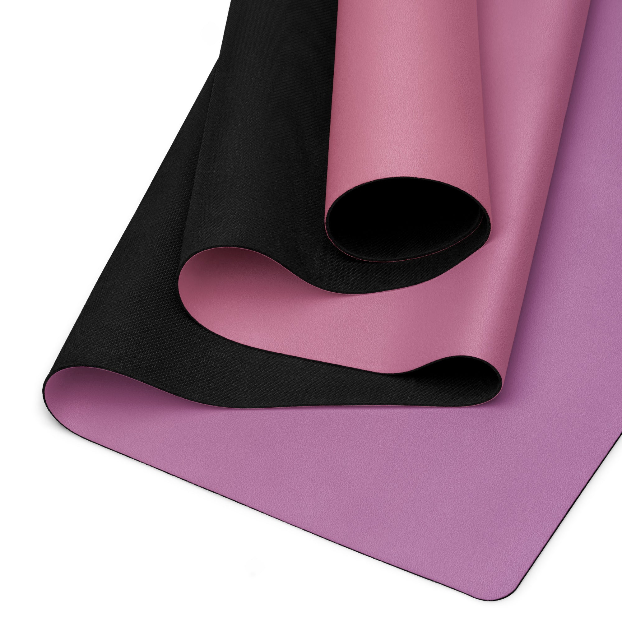 Rose Orchid Natural Rubber Yoga Mat | Non-Toxic & Eco-Friendly | Eco Black