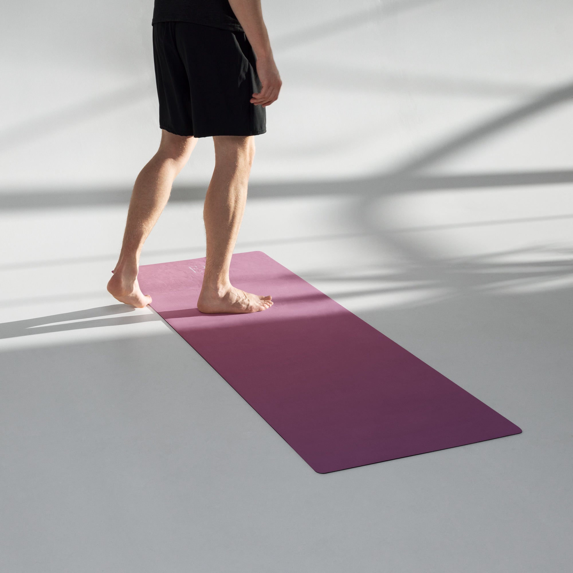 Rose Orchid Natural Rubber Yoga Mat | Non-Toxic & Eco-Friendly | Eco Black