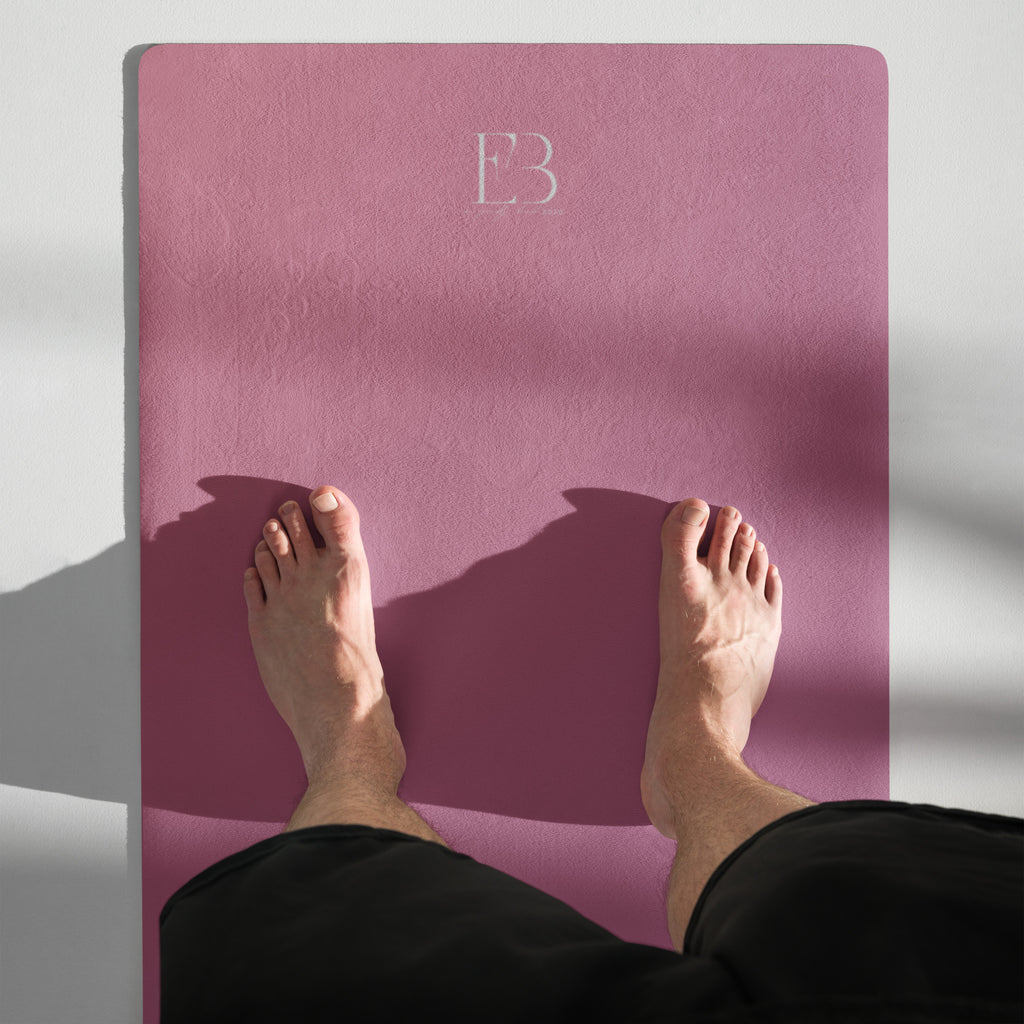 Rose Orchid Natural Rubber Yoga Mat | Non-Toxic & Eco-Friendly | Eco Black