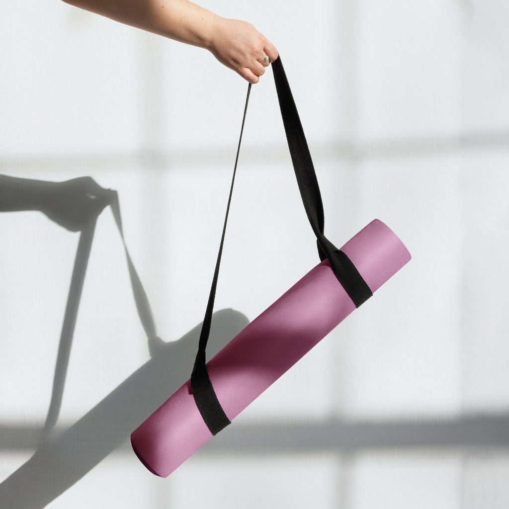 Rose Orchid Natural Rubber Yoga Mat | Non-Toxic & Eco-Friendly | Eco Black