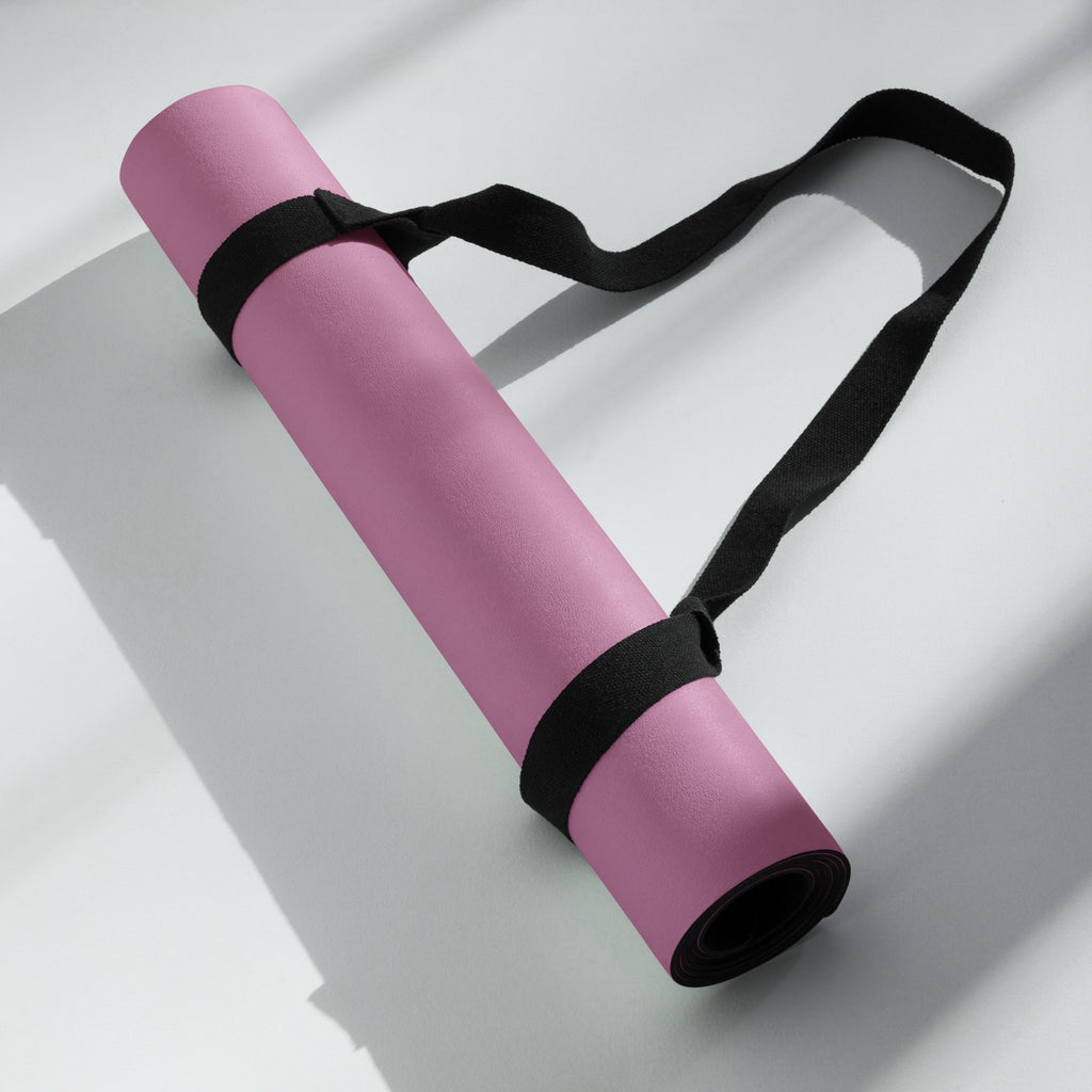 Rose Orchid Natural Rubber Yoga Mat | Non-Toxic & Eco-Friendly | Eco Black