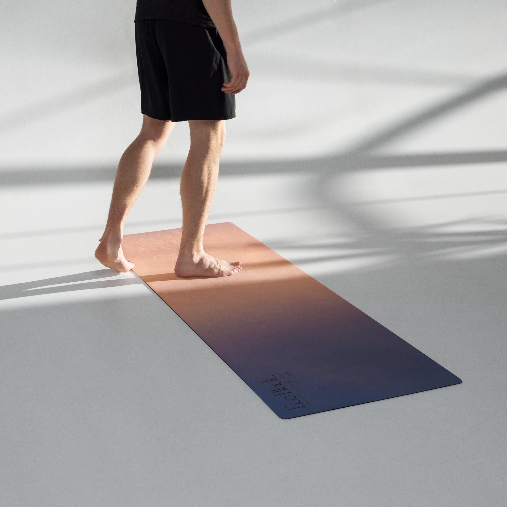Sunset Hour Natural Rubber Yoga Mat | Non-Toxic & Eco-Friendly | Eco Black