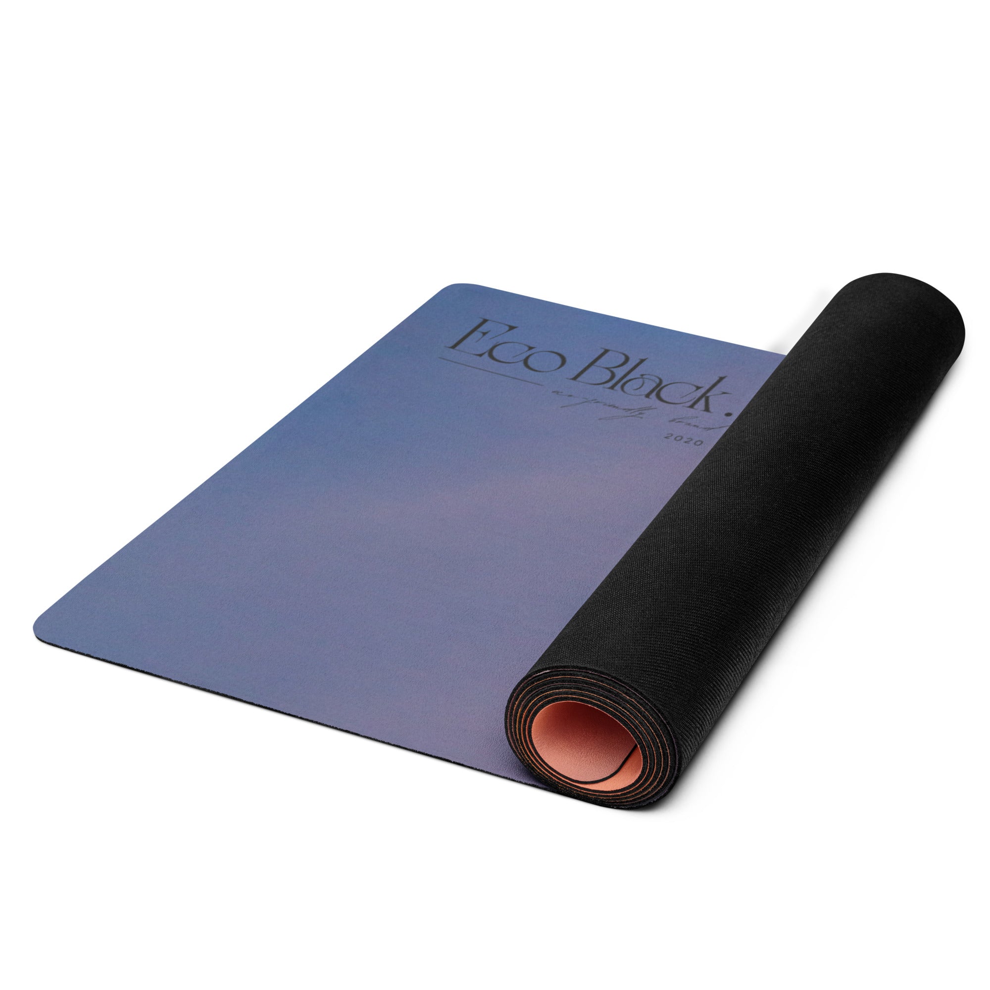 Sunset Hour Natural Rubber Yoga Mat | Non-Toxic & Eco-Friendly | Eco Black