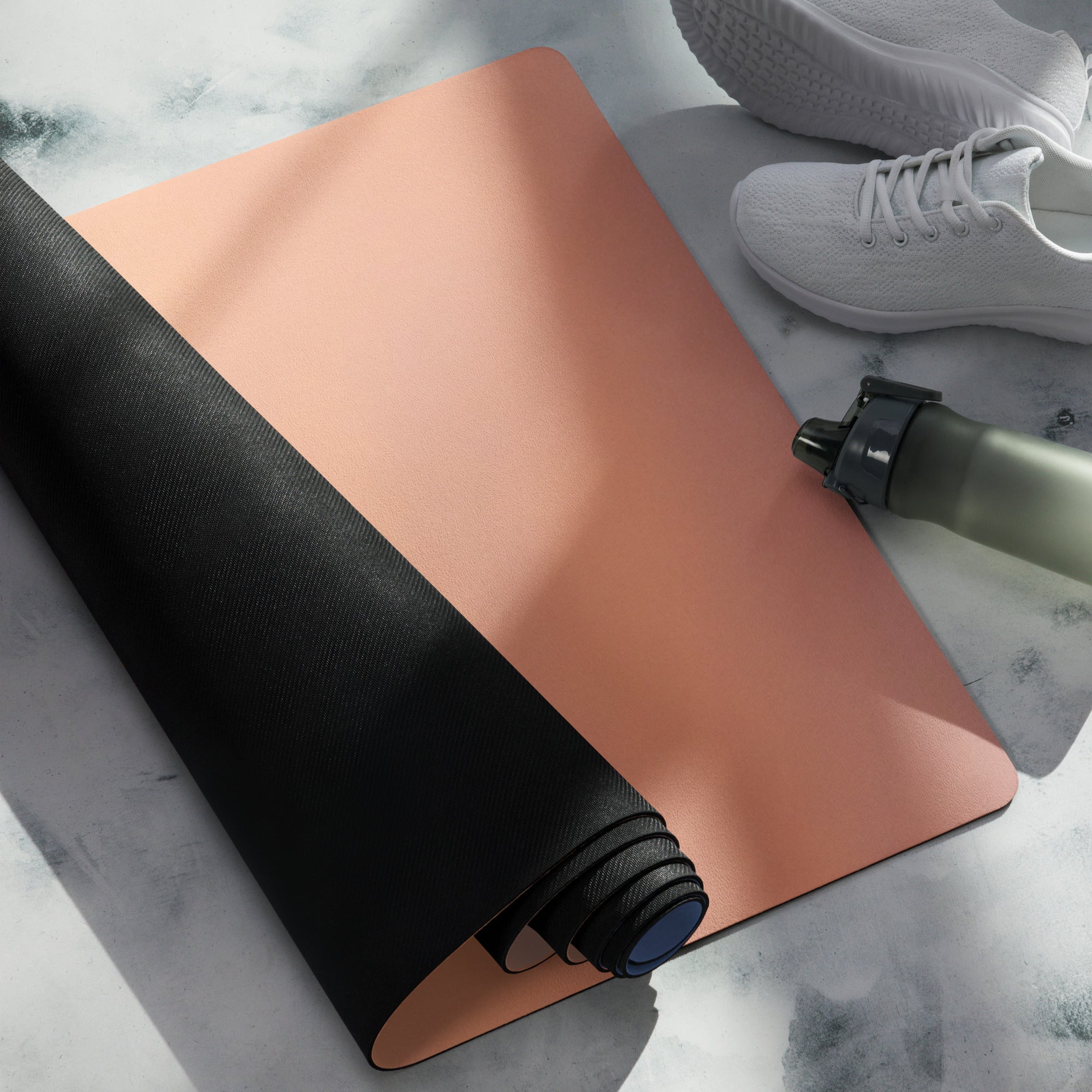 Sunset Hour Natural Rubber Yoga Mat | Non-Toxic & Eco-Friendly | Eco Black