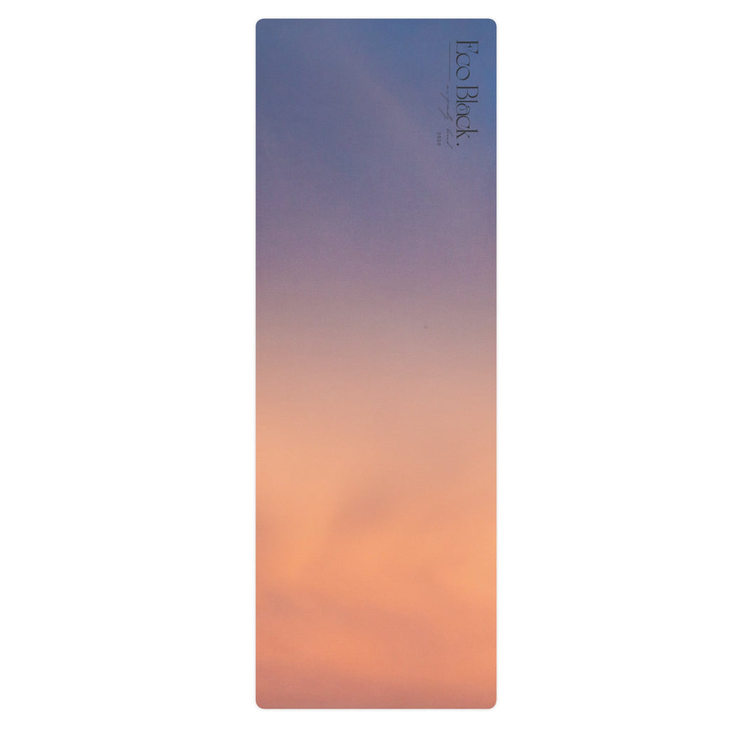 Sunset Hour Natural Rubber Yoga Mat | Non-Toxic & Eco-Friendly | Eco Black