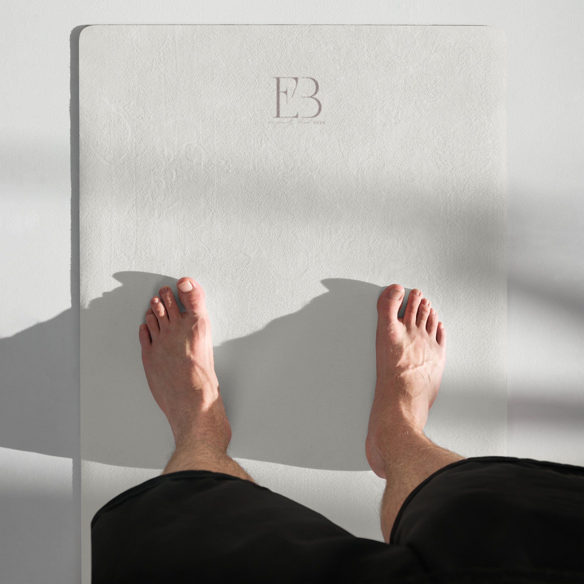 Vanilla Cream Natural Rubber Yoga Mat | Non-Toxic & Eco-Friendly | Eco Black