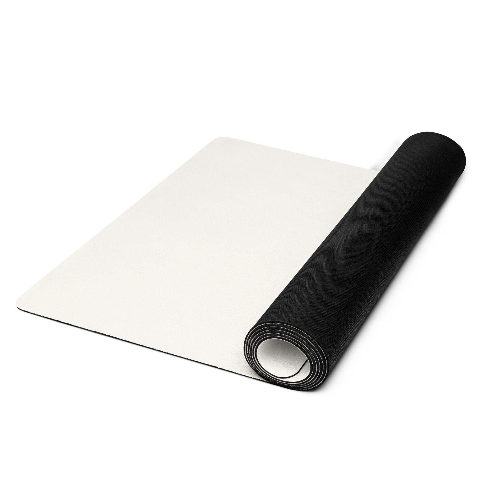 Vanilla Cream Natural Rubber Yoga Mat | Non-Toxic & Eco-Friendly | Eco Black
