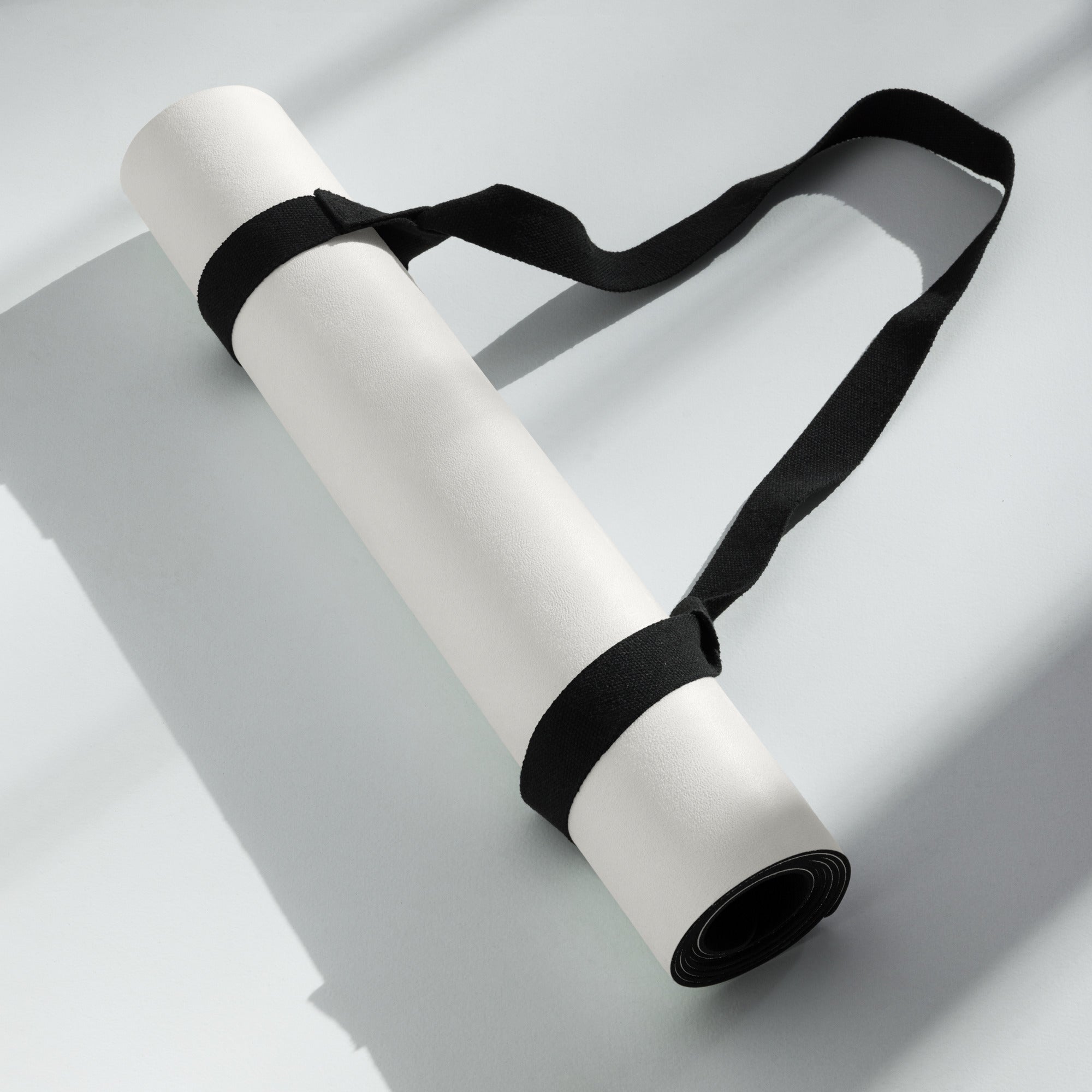 Vanilla Cream Natural Rubber Yoga Mat | Non-Toxic & Eco-Friendly | Eco Black