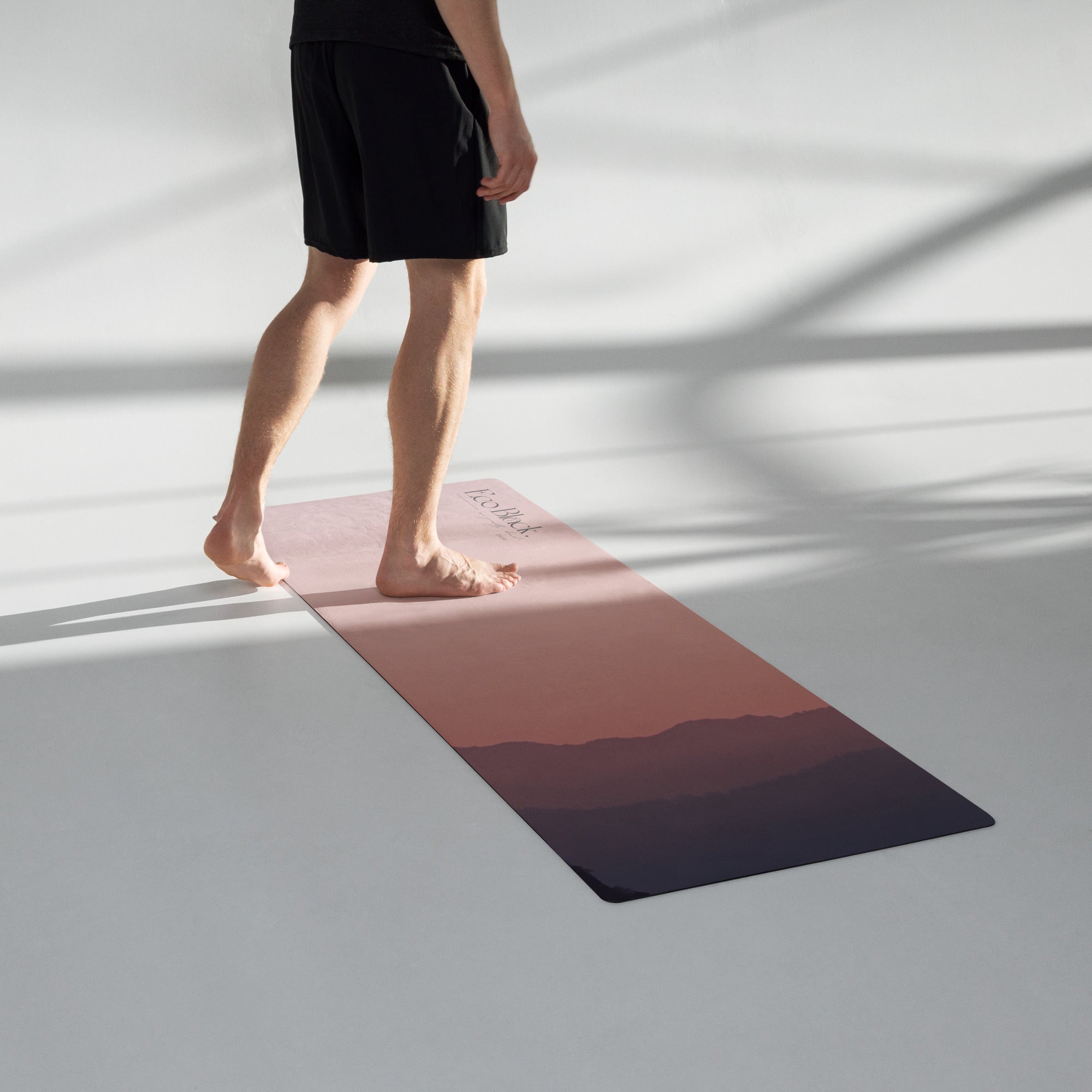 Violet Horizon Natural Rubber Yoga Mat | Non-Toxic & Eco-Friendly | Eco Black