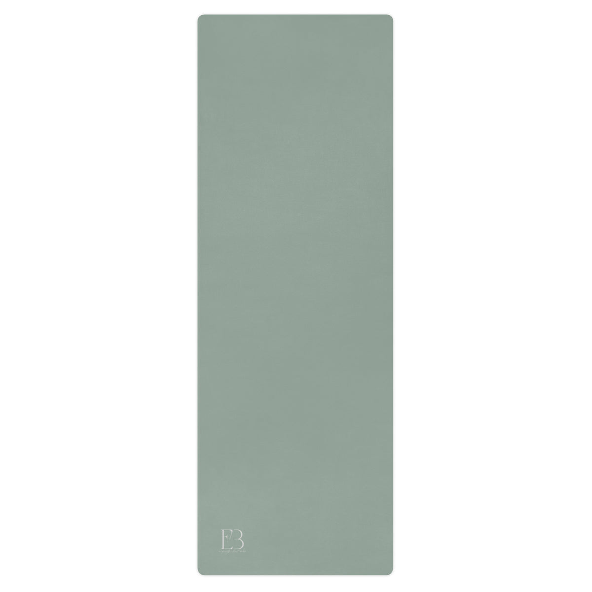 Natural rubber yoga mat in misty sage green