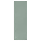 Natural rubber yoga mat in muted sage green