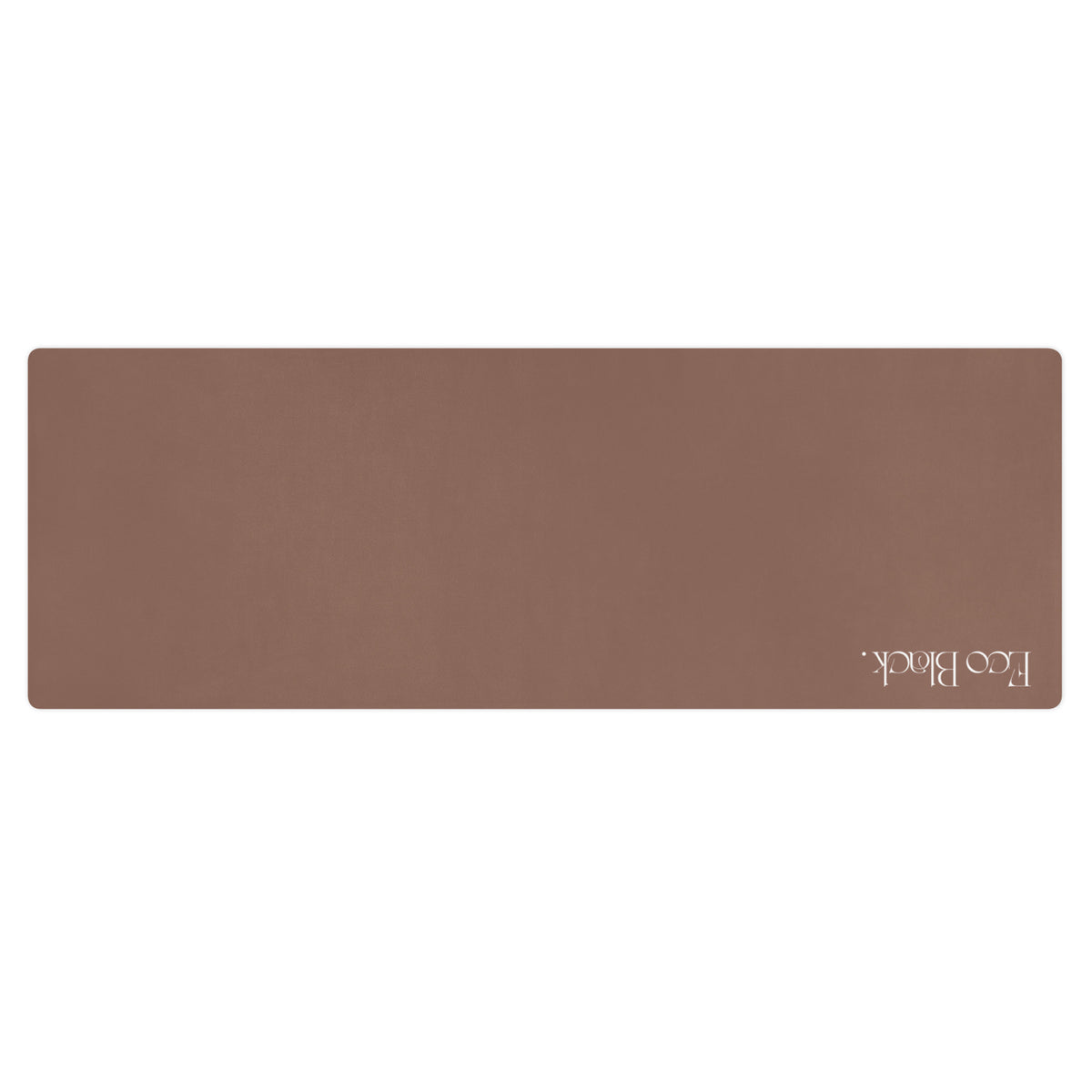 Chocolate natural rubber yoga mat with smooth rectangular surface