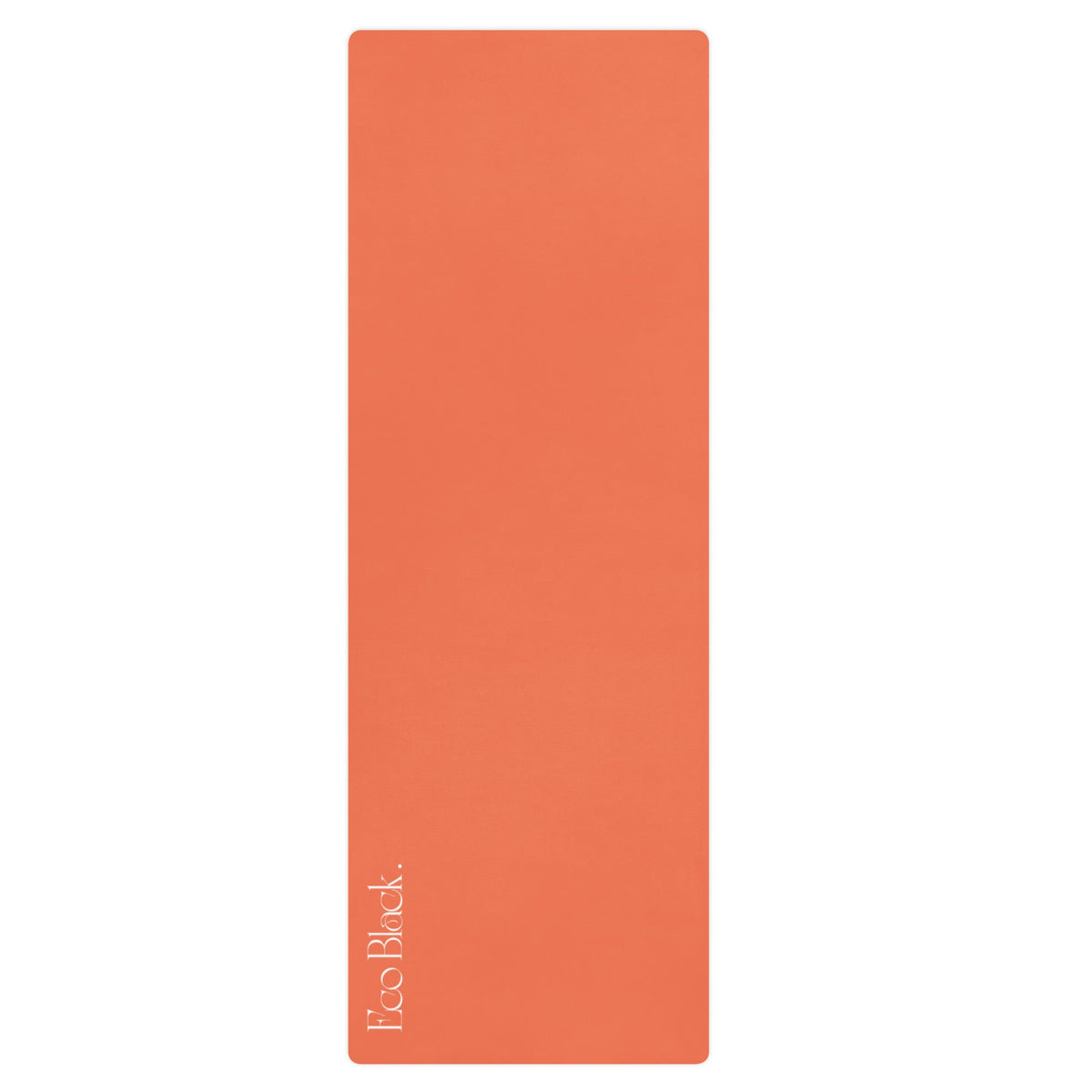 Orange natural rubber yoga mat, rectangular with smooth surface