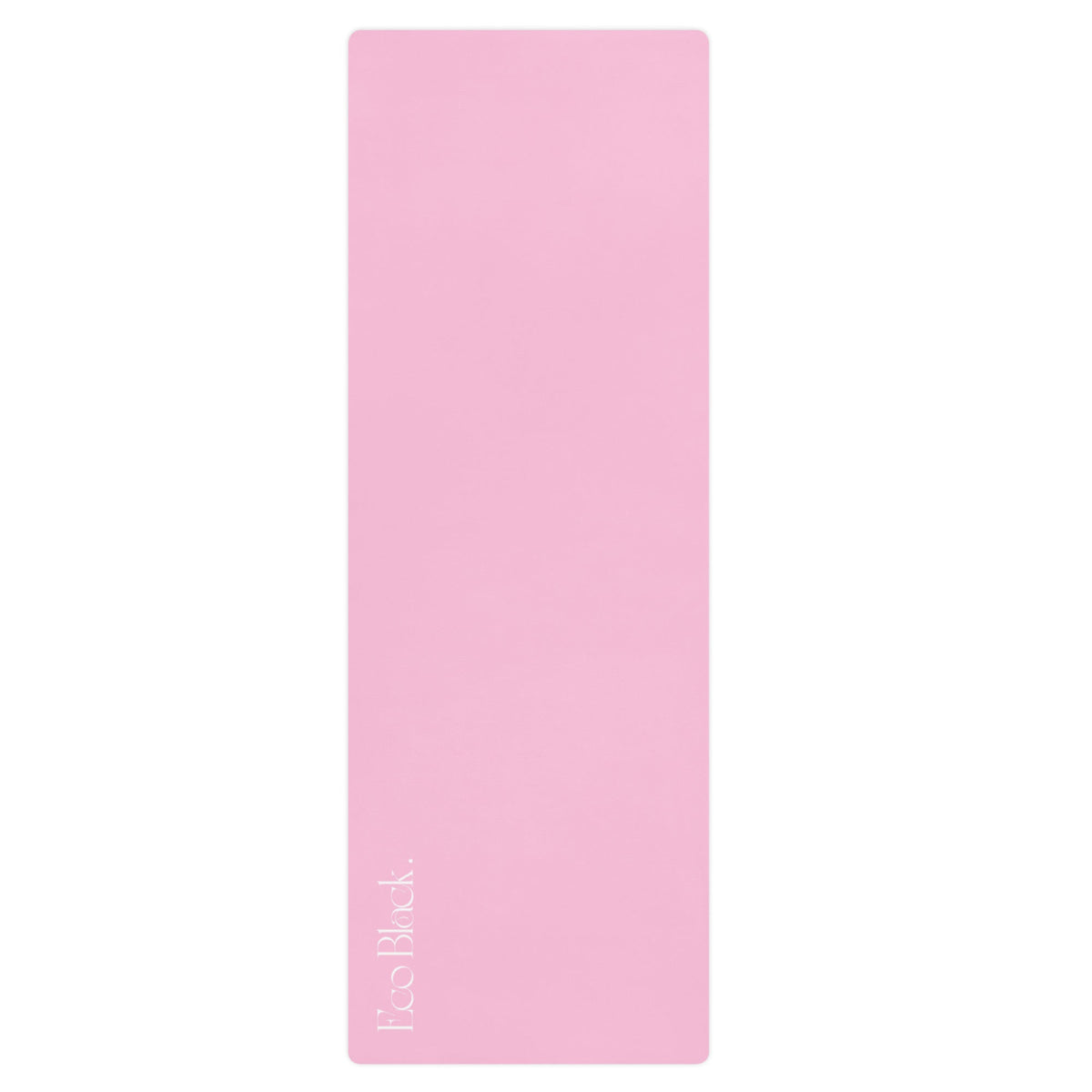Pink natural rubber yoga mat with smooth flat surface