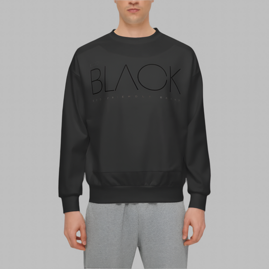 Eco Black Men’s Relaxed Fit Sweatshirt