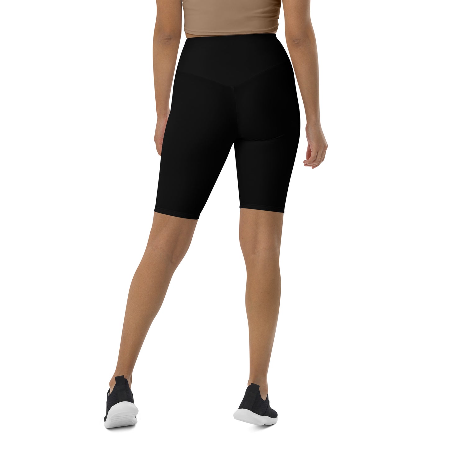 Eco Black Biker Long Shorts