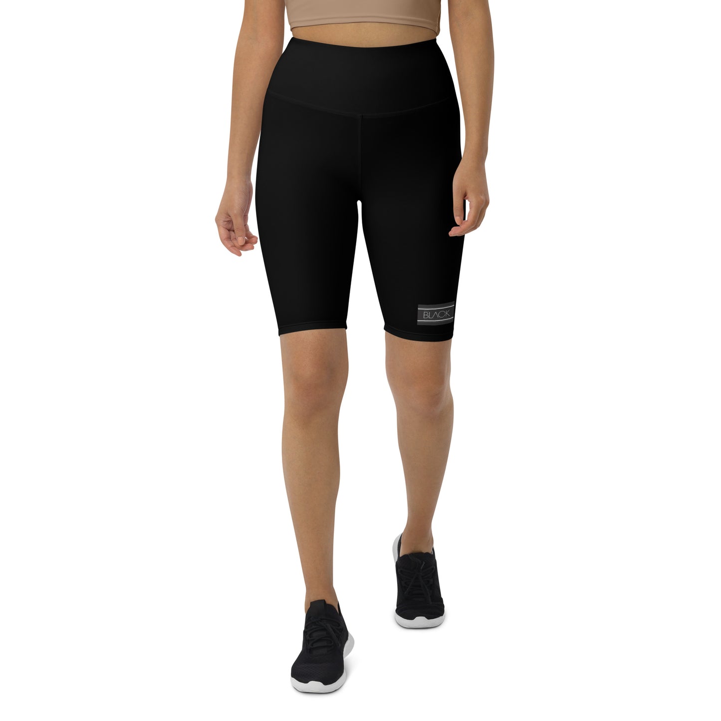 Eco Black Biker Long Shorts