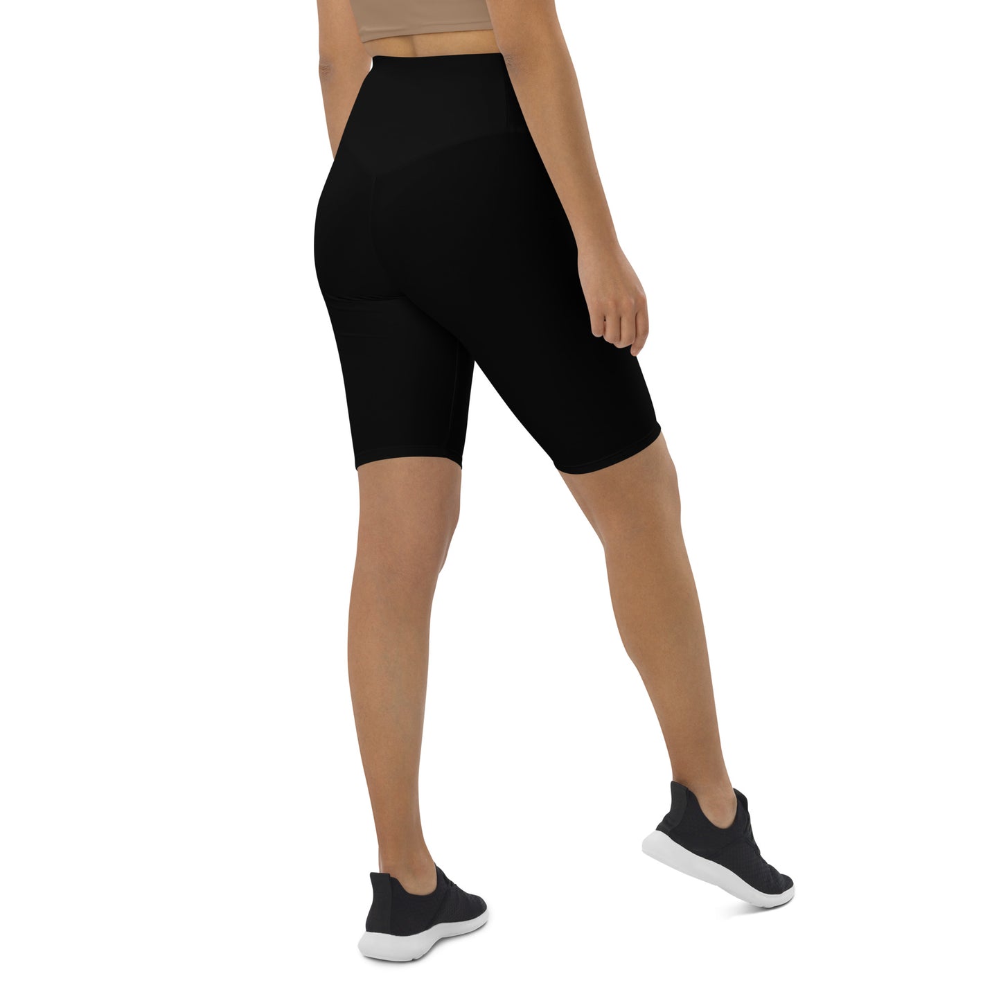 Eco Black Biker Long Shorts