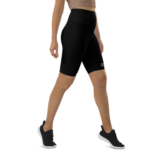 Eco Black Biker Long Shorts