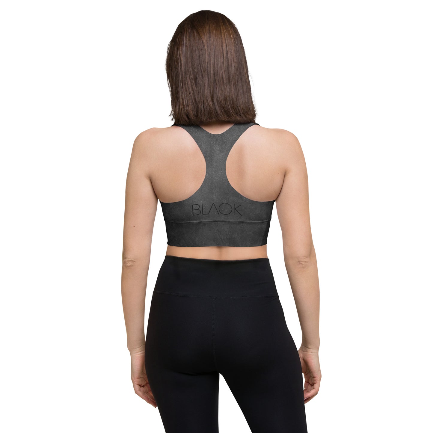 Eco Black Longline Sports Bra