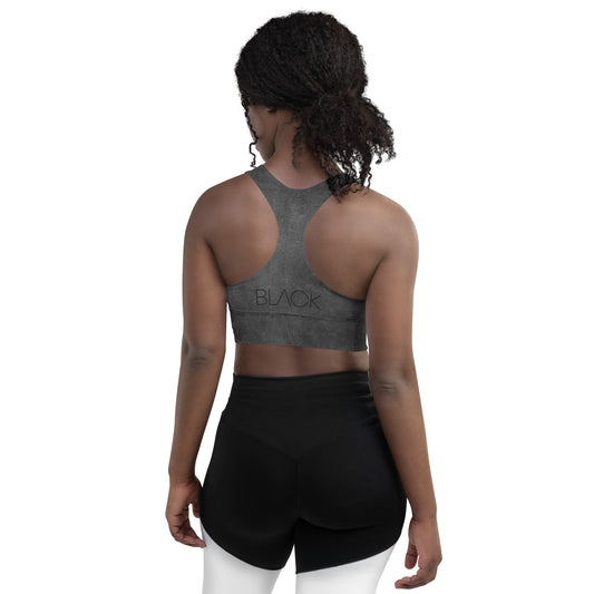 Eco Black Longline Sports Bra