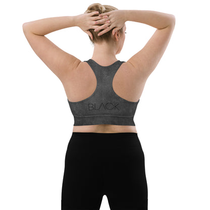 Eco Black Longline Sports Bra