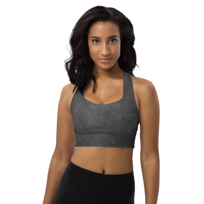 Eco Black Longline Sports Bra