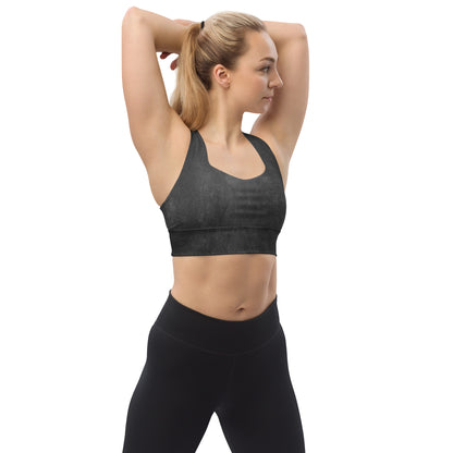 Eco Black Longline Sports Bra