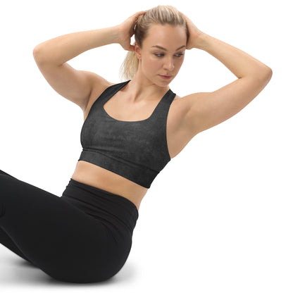 Eco Black Longline Sports Bra