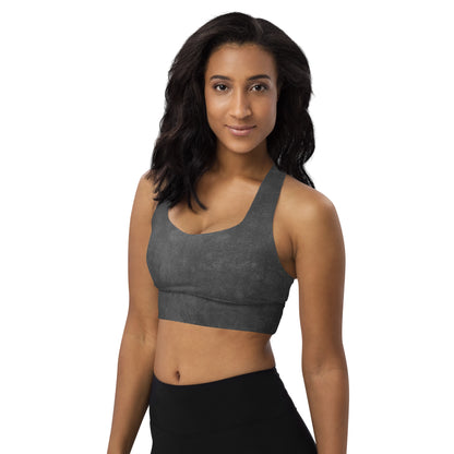 Eco Black Longline Sports Bra