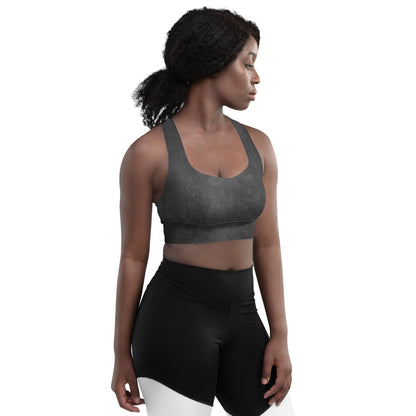 Eco Black Longline Sports Bra