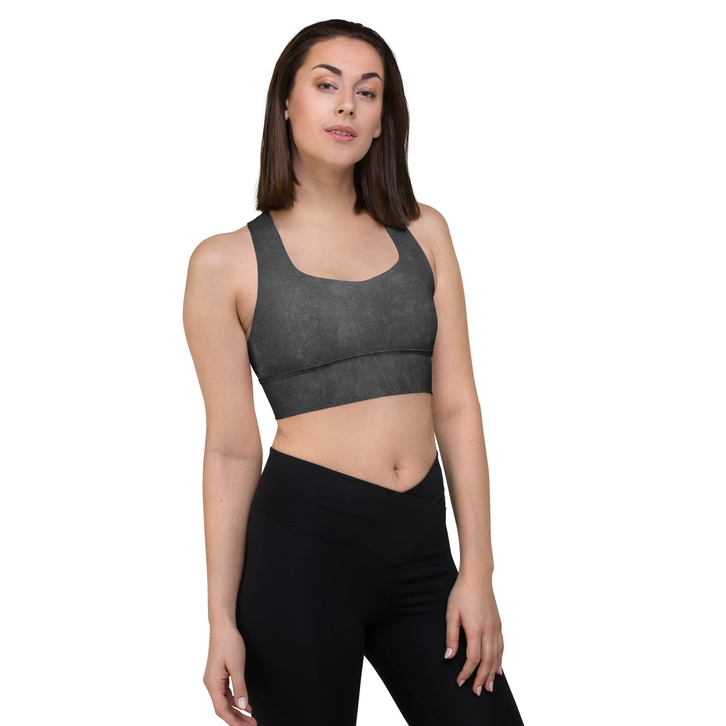 Eco Black Longline Sports Bra