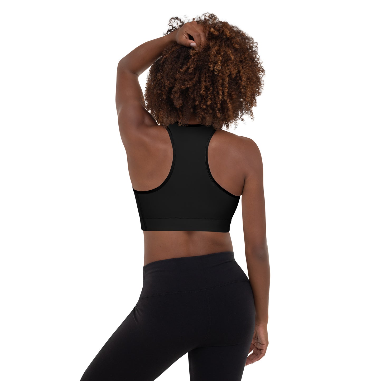 Eco Black Yoga Padded Sports Bra