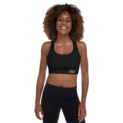 Eco Black Yoga Padded Sports Bra