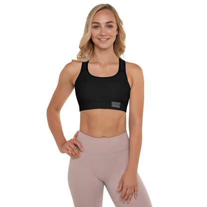 Eco Black Yoga Padded Sports Bra