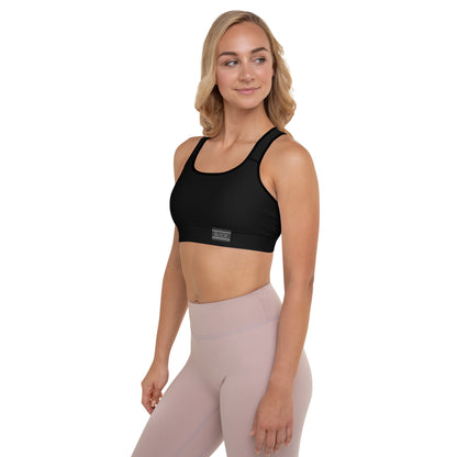 Eco Black Yoga Padded Sports Bra