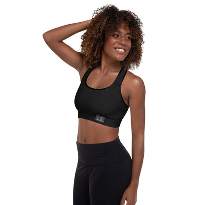 Eco Black Yoga Padded Sports Bra