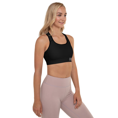 Eco Black Yoga Padded Sports Bra