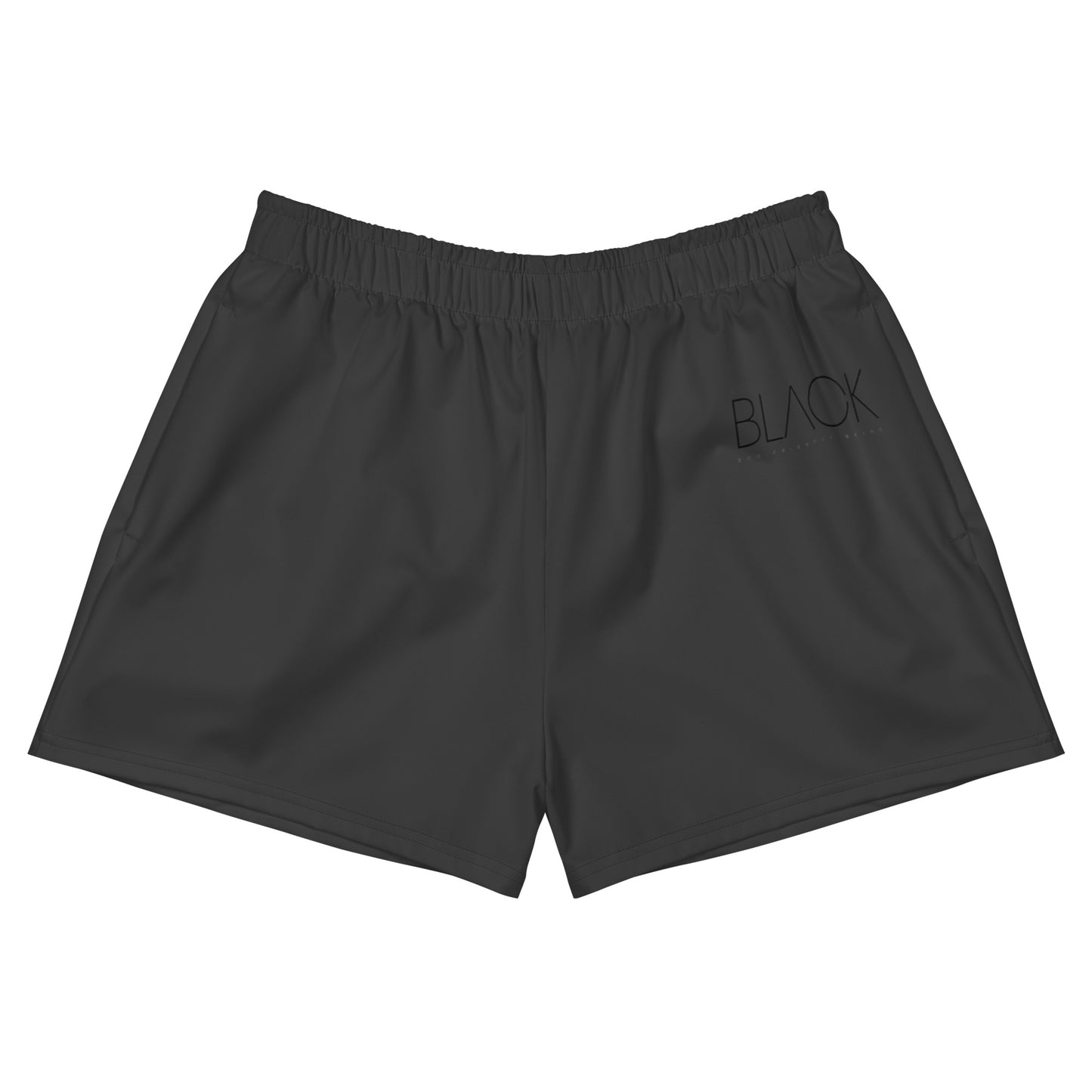 Eco Black Recycled Athletic Shorts For Women